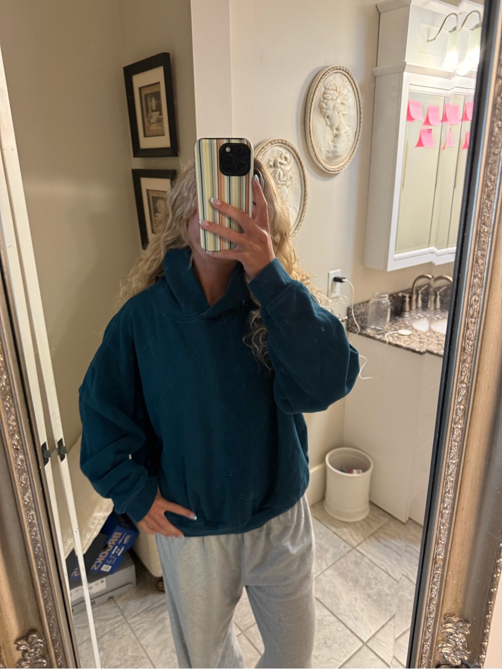 Garage Women's Teal Pullover Hoodie Jacket
